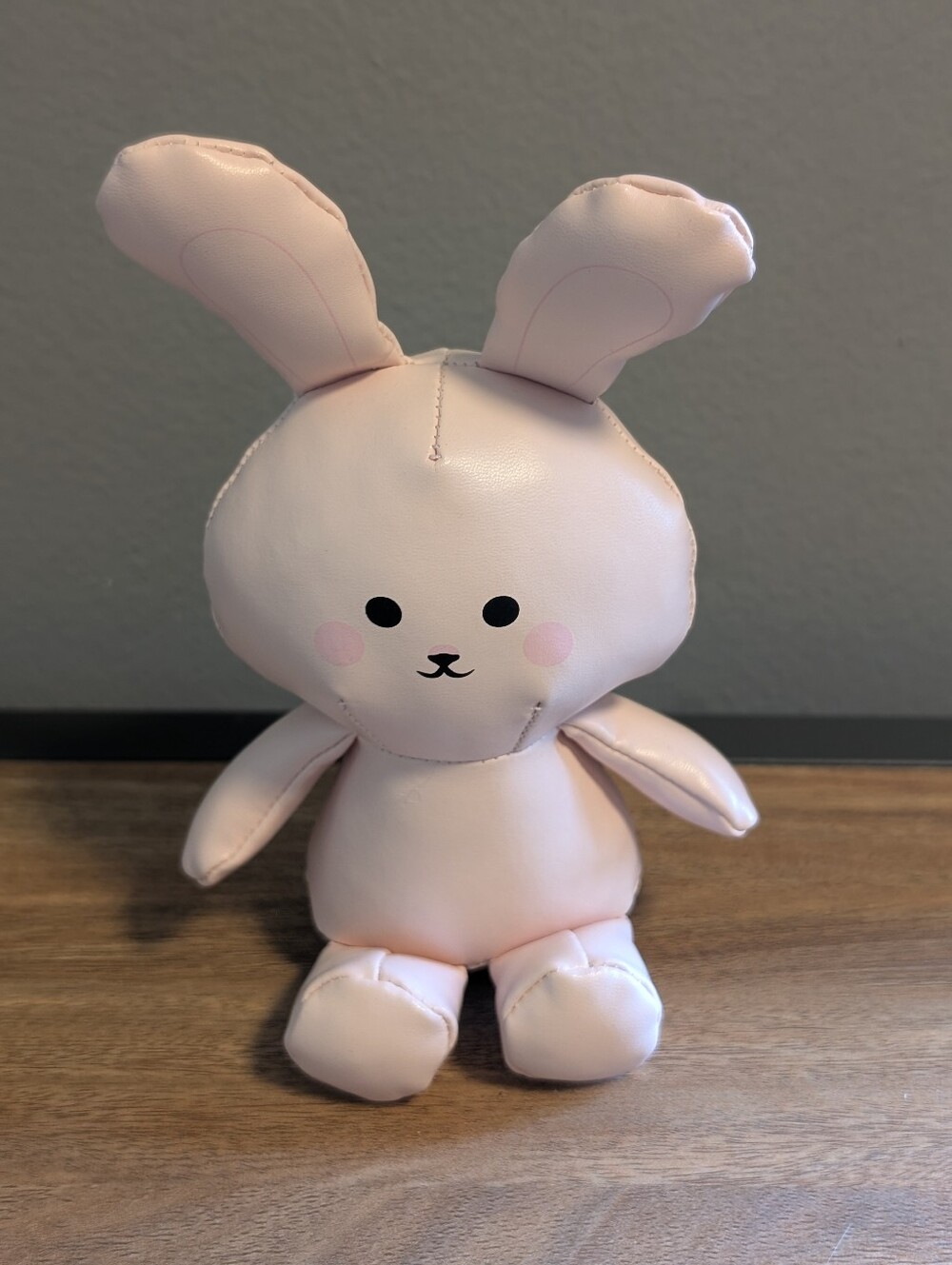 Starbucks Korea Limited Edition Smooth Faux-Leather Pink Bunny Plush Toy